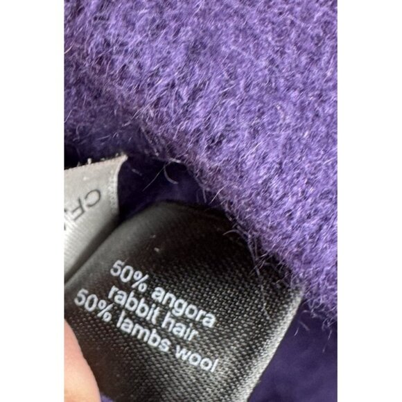 The Limited Purple Wrap Sweater Medium Angora Rabbit & Lambs Wool V Neck - Picture 5 of 5